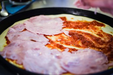 delicious italian home made pizza with fresh ingredients