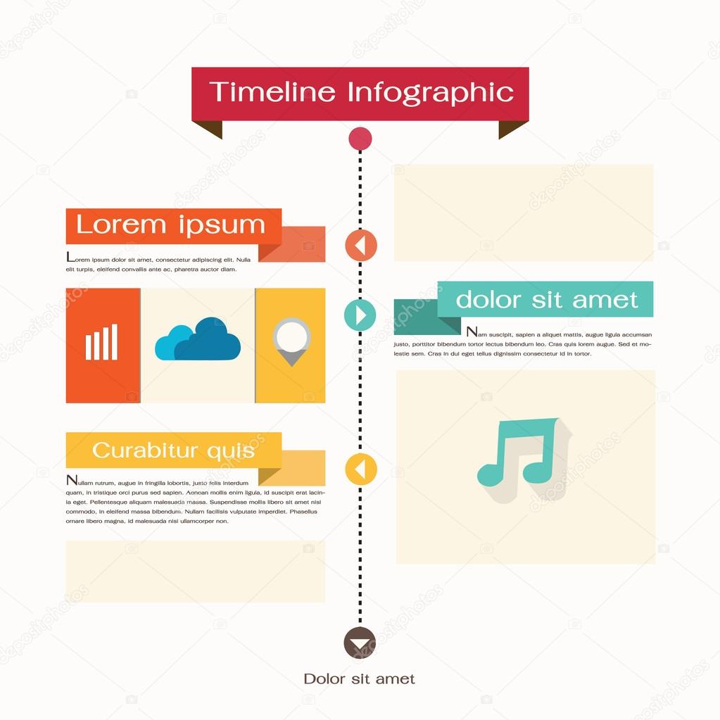 Timeline Web Element Template. Vector illustration