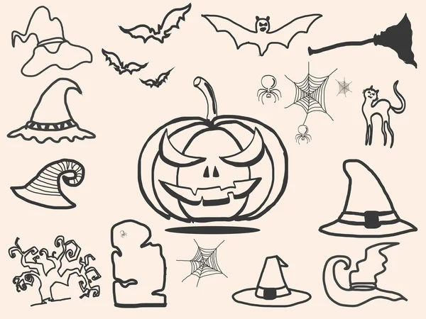 Cadılar Bayramı siluet kümesi