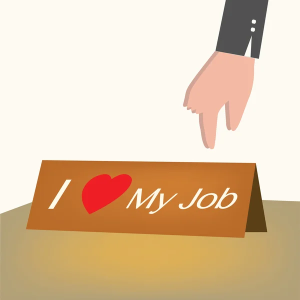 I love my job card,business concept. — Stock Photo, Image