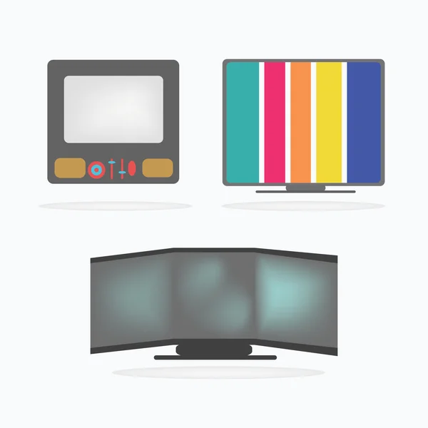 Conjunto de ícones de televisão retro — Fotografia de Stock