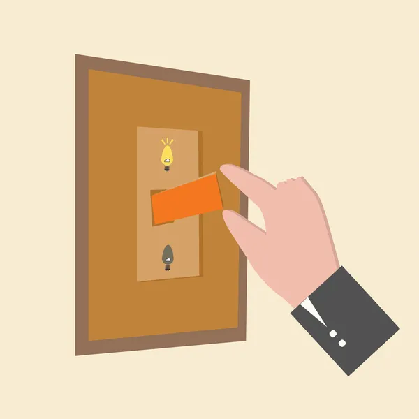 Bir ışık düğmesi basarak parmak