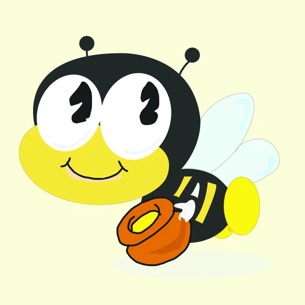 かわいいミツバチ — ストックベクタ