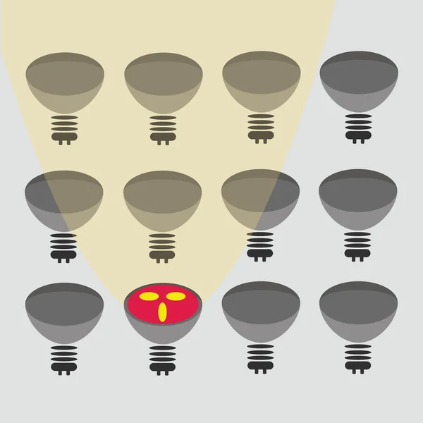 Glödlampa idé vektor illustration — Stock vektor