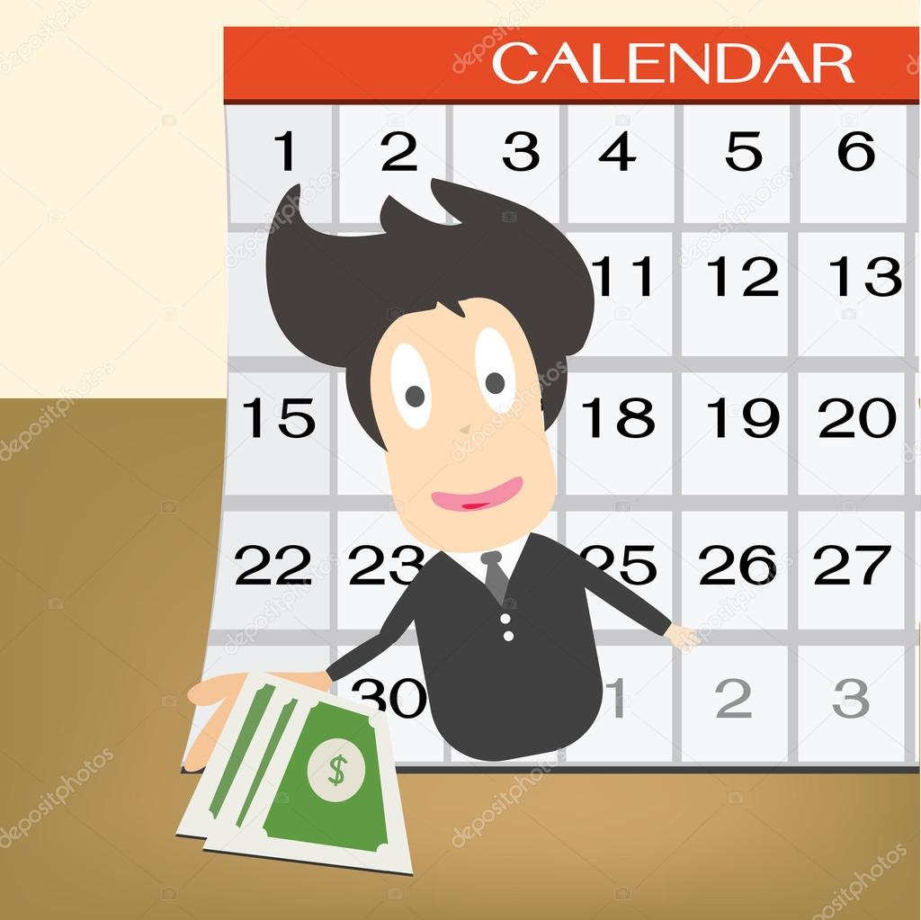 Pay day on calendar. Idea concept