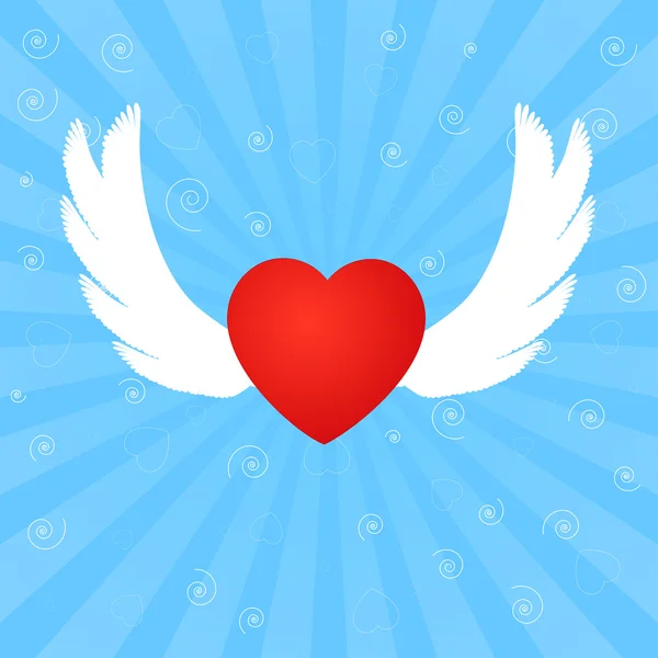 Φτερωτό καρδιά — Διανυσματικό Αρχείο