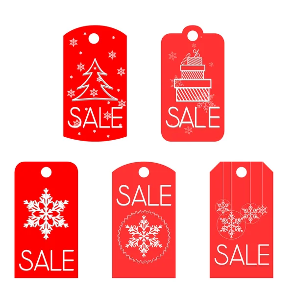 Etiqueta para las ventas de Navidad — Vector de stock