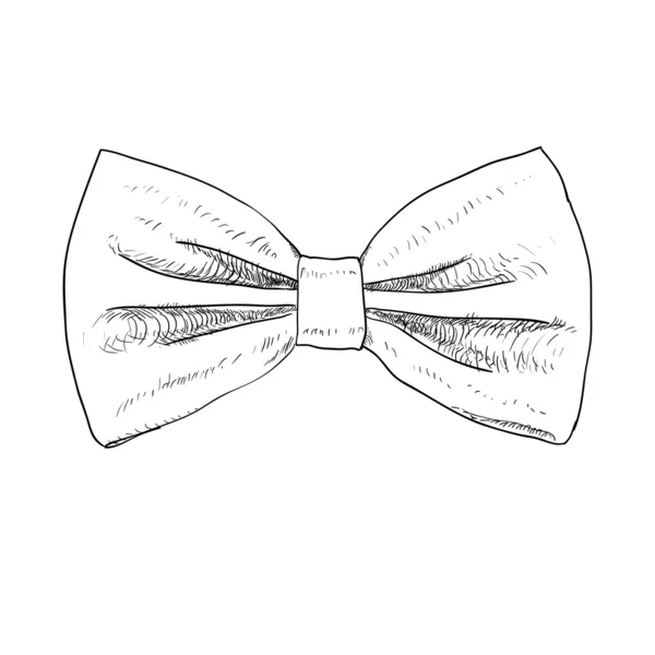 Noeud papillon doodle — Image vectorielle