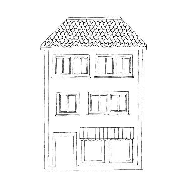 Evi kroki. vektör çizim.