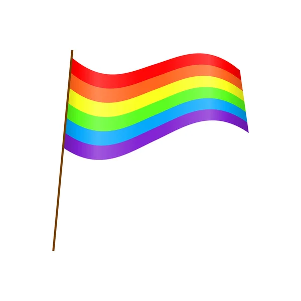 Bandera del arco iris. ilustración vectorial — Vector de stock