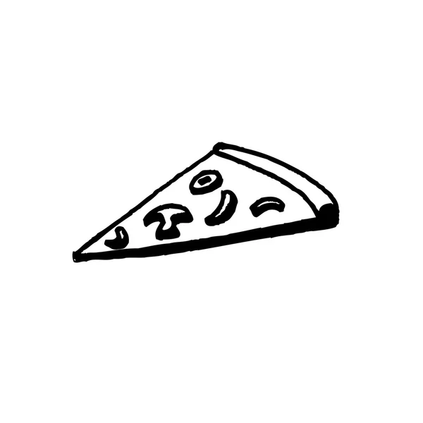 Pizza sketch. Vector llustration. — Stock Vector