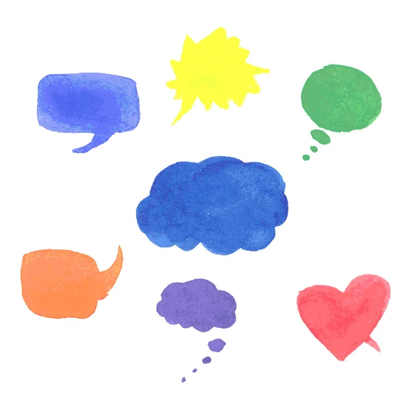 suluboya kabarcık set. vektör.