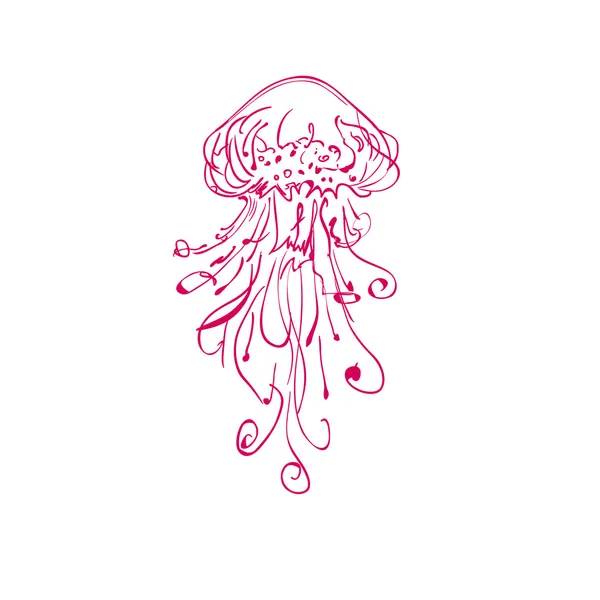 suluboya medusa. vektör çizim.