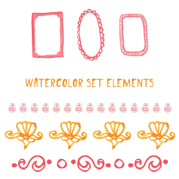 Watercolor elements. — Stock Vector