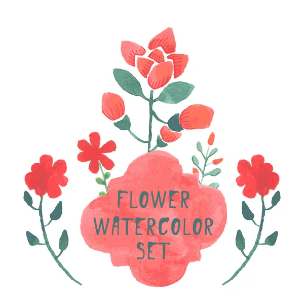 Watercolor flower. — Stock Vector