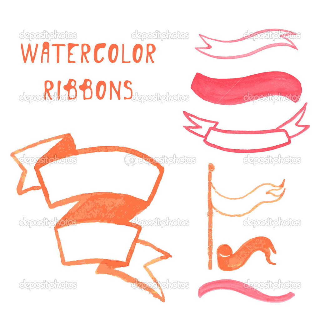 watercolor elements.
