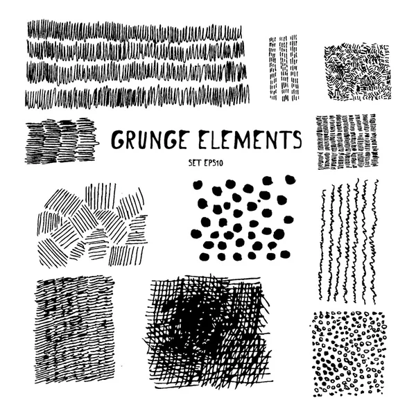 Ensemble de textures grogneuses — Image vectorielle