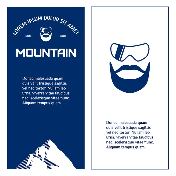 La montagne. Alpiniste . — Image vectorielle