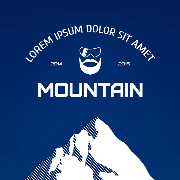 Montanha. pico. desporto de esqui . — Vetor de Stock