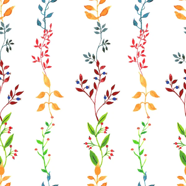 Floral seamless pattern. Watercolor vector illustration. — Stock Vector