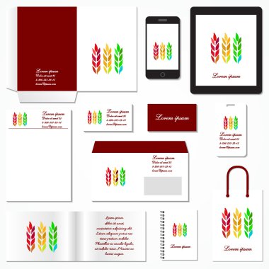 kurumsal kimlik şablonu. ileti örneği şablonu tasarım. İşletme belgeleri. vektör çizim.