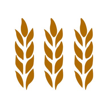 kulak buğday, arpa tasarımınız için beyaz izole. vektör çizim.