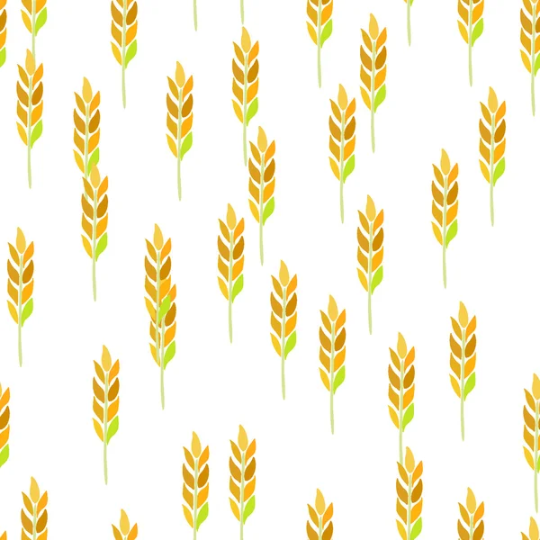 Modello senza cuciture con spighe di grano. Illustrazione vettoriale . — Vettoriale Stock