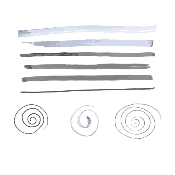 Ilustração vetorial com círculos de tinta . — Vetor de Stock
