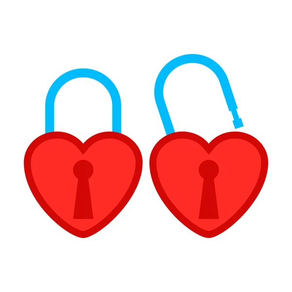 Locked Heart Icon — Stock Vector