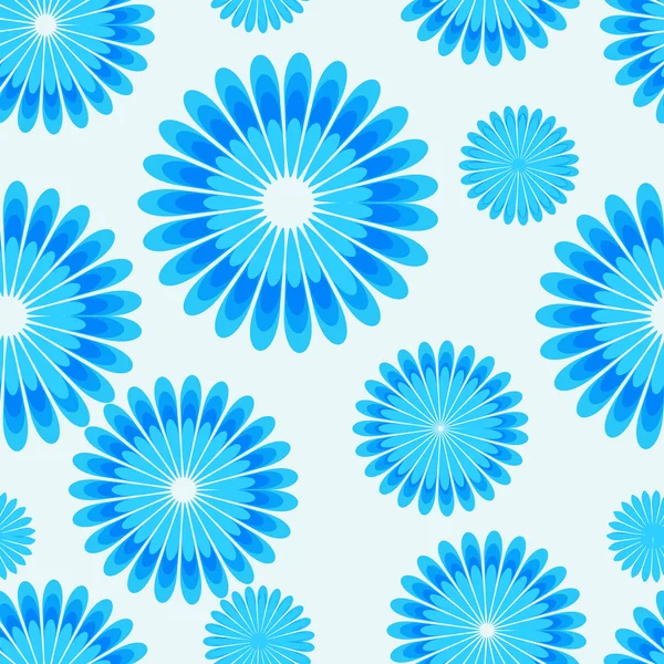 Blue floral semless background — Stock Vector