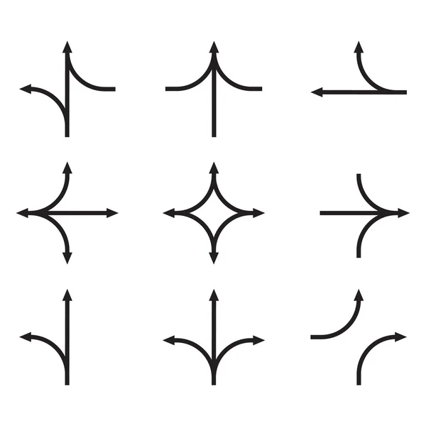 Set di frecce disegnate a mano. — Vettoriale Stock