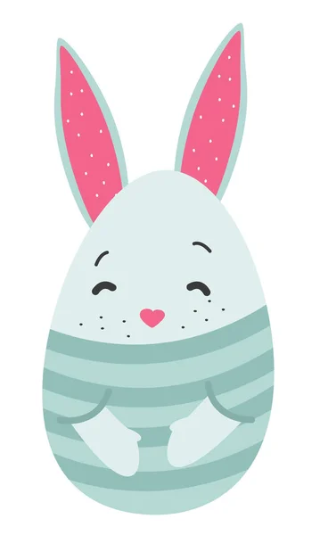 Easter Decorative Egg Form Rabbit Ears — Stock Vector