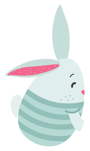 Decorative Easter Egg Form Rabbit Ears Profile — Stock Vector