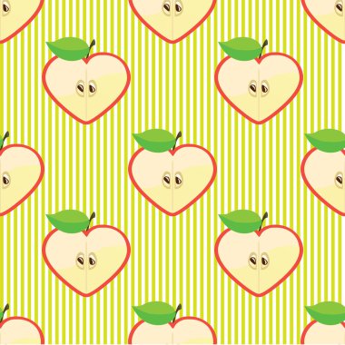 printhalves elma sorunsuz vektör desen veya arka plan