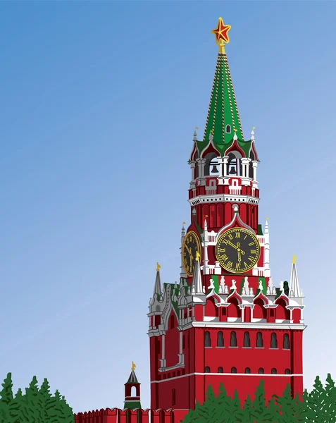 Moskau kremlin.russia.iillustration — Stockvektor