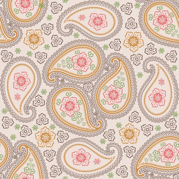 Paisley tyg sömlös vector pattern.retro — Stock vektor