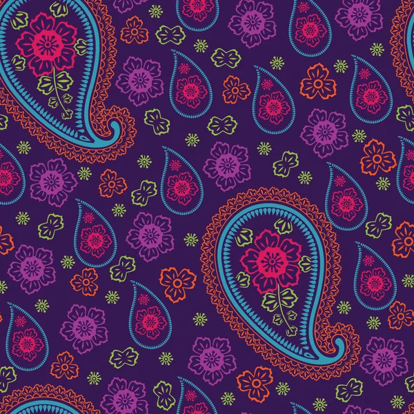 รูปแบบเวกเตอร์ไร้รอยต่อของผ้า Paisley — ภาพเวกเตอร์สต็อก