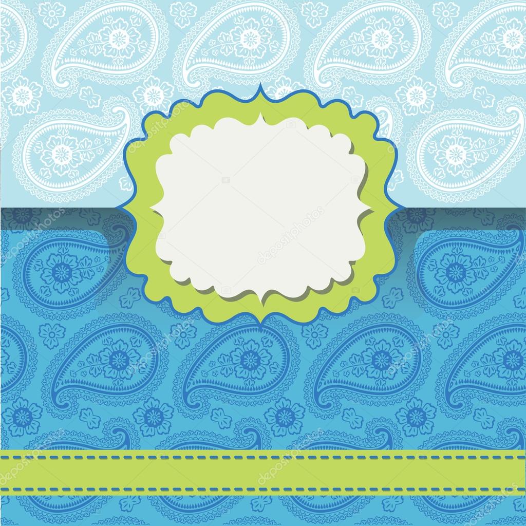 Paisley lice.Design template,envelop or card