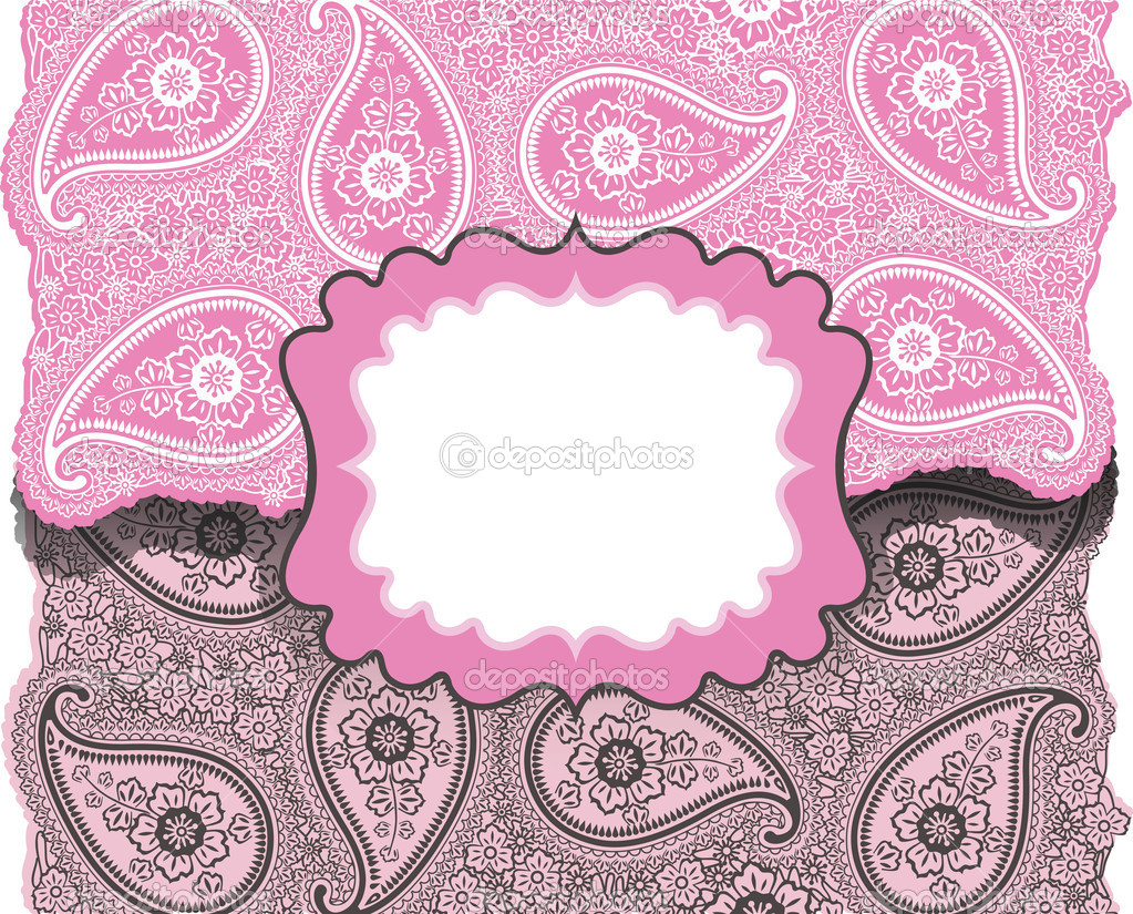 Paisley lice.Design template,envelop or card