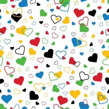 Kupa beş renk. Dikişsiz süs veya arka plan