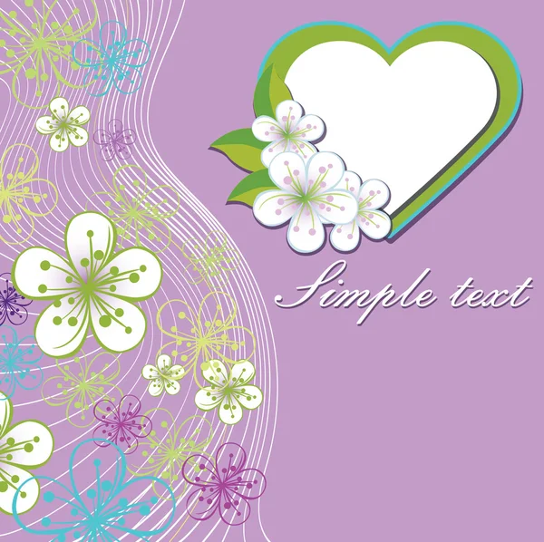 結婚式 template.spring の花、行の背景のデザイン — ストックベクタ