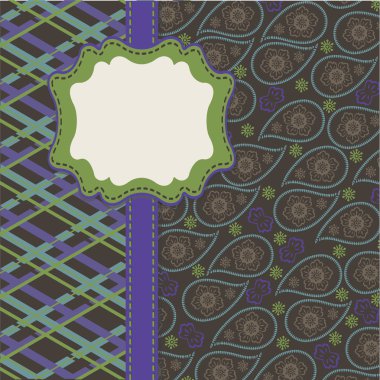 tartan ve mens tasarım şablonu, paisley sanat