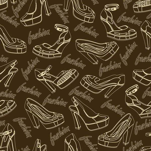 Barevné módní dámská shoes.fashion ilustrace — Stockový vektor