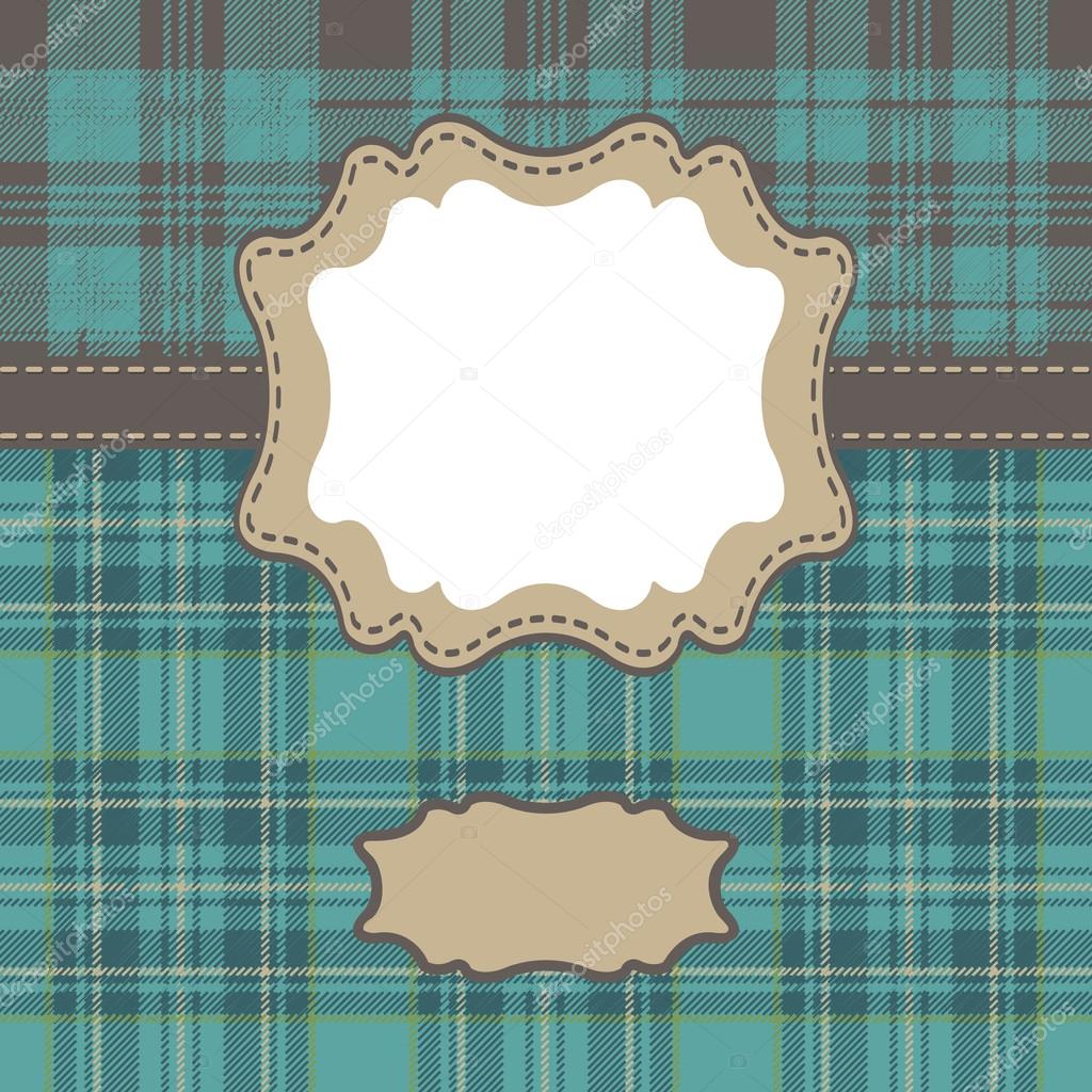 Mens Design template with tartan