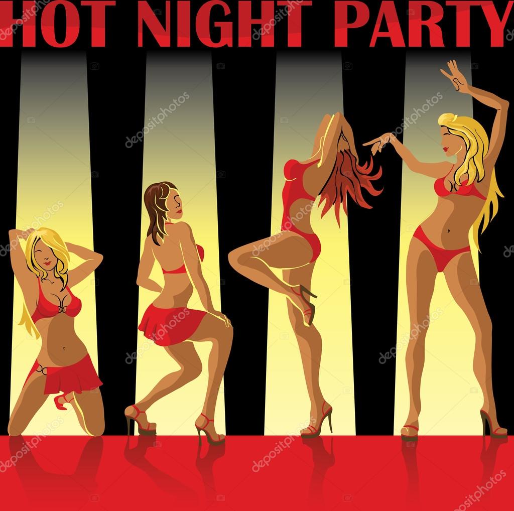 Hot Babes in a Crazy Night Party Dance
