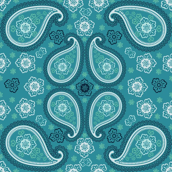 Paisley fabric seamless vector pattern n.Oriental motif.Retro — стоковый вектор