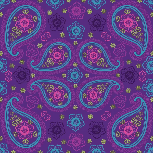 Paisley tyg sömlös vektor pattern.oriental motiv — Stock vektor