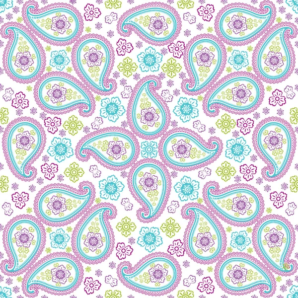 Patrón de vector sin costura tela Paisley. Motivo oriental vectorial — Archivo Imágenes Vectoriales