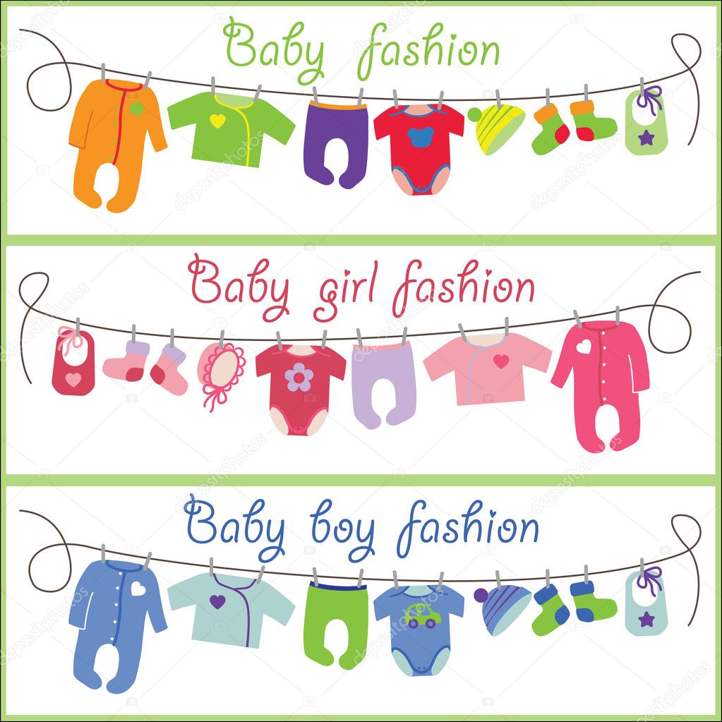 Cute cartoon baby set. Baby fashion