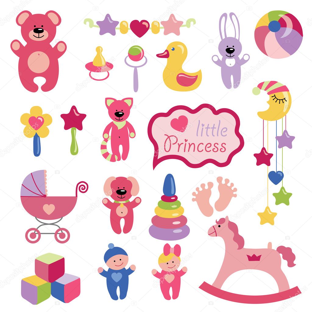 Baby toys set collection for little girl